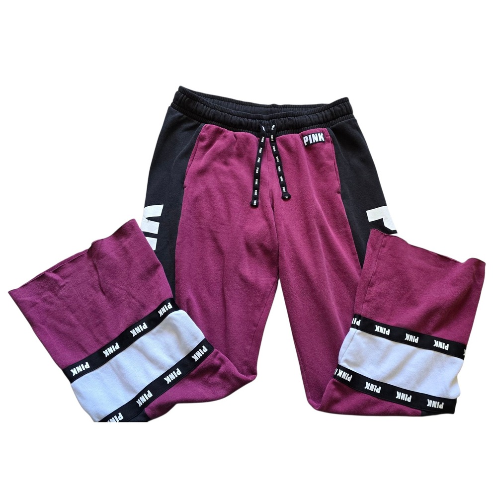 PINK Victoria's Secret Color Block Sweatpants Lounge Pants Sz S